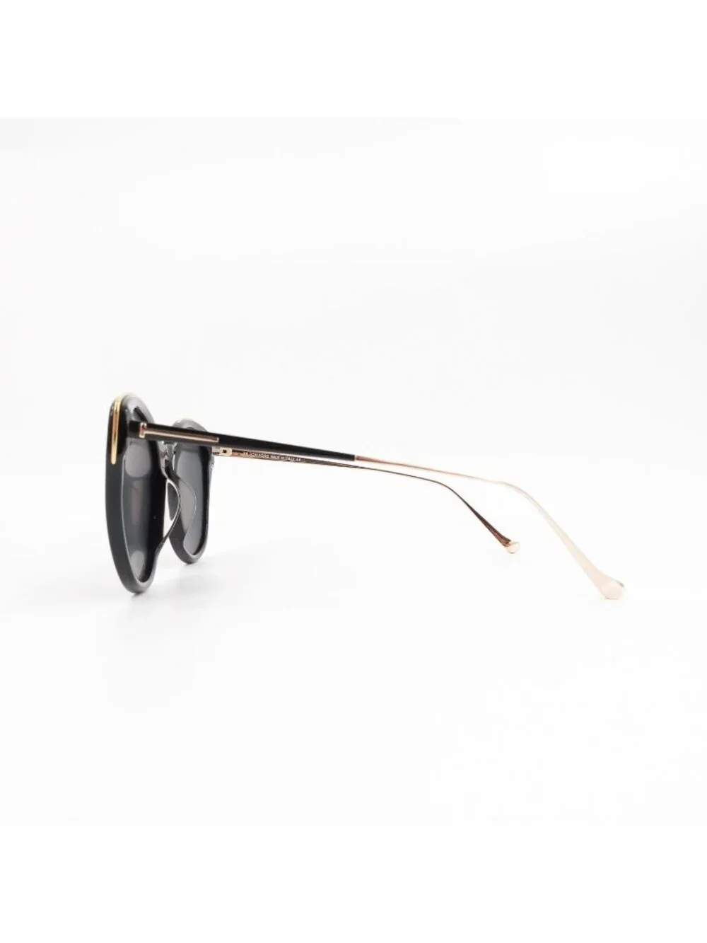 Tom Ford TF641 Round Sunglasses Black and Blue OS